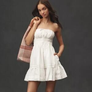 By Anthropologie The Somerset Strapless Mini Dress